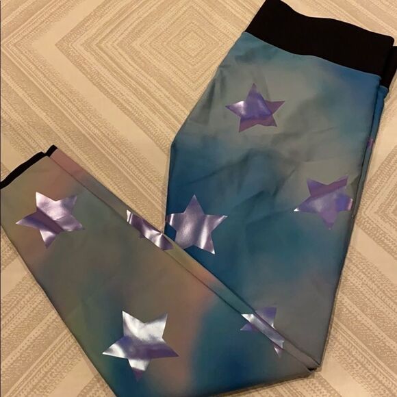Ultracor Blue Hypercolor Horizon Print with Star Pattern Leggings - Picture 1 of 7